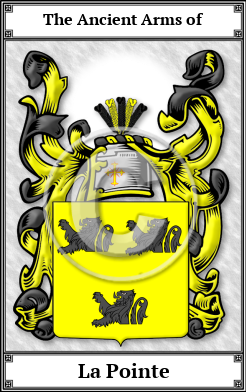 La Pointe Family Crest Download (JPG)  Book Plated - 150 DPI